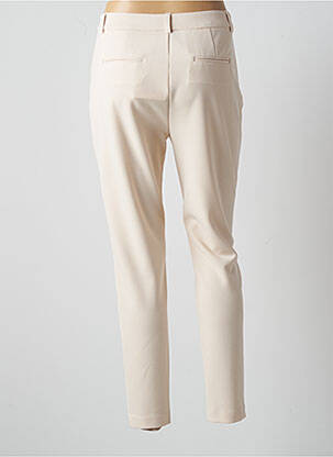 Pantalon chino fermeture zippée sous rabat boutonné taille normale beige FRACOMINA femme