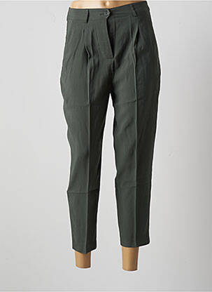 Pantalon droit taille à pinces taille haute vert LPB femme