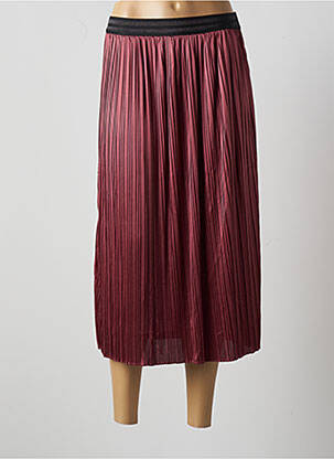 Jupe mi-longue taille normale rouge LPB femme
