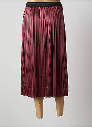Jupe mi-longue taille normale rouge LPB femme
