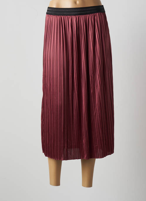 Jupe mi-longue taille normale rouge LPB femme