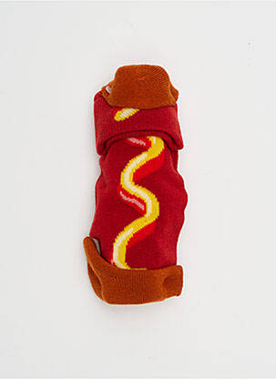 Chaussettes imprimé fantaisie rouge APOLLO homme