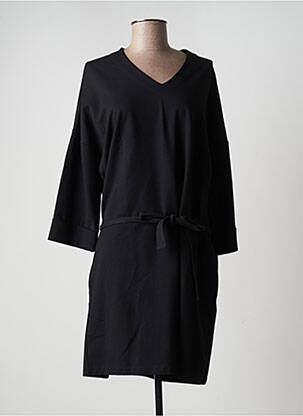 Robe mi-longue manches longues manches longues noir MASAI femme