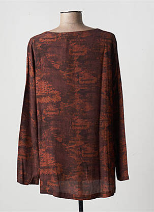 Tunique manches longues imprimé fantaisie marron MES SOEURS ET MOI femme