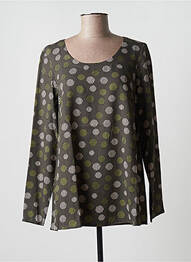 Blouse col rond manches longues vert MES SOEURS ET MOI femme