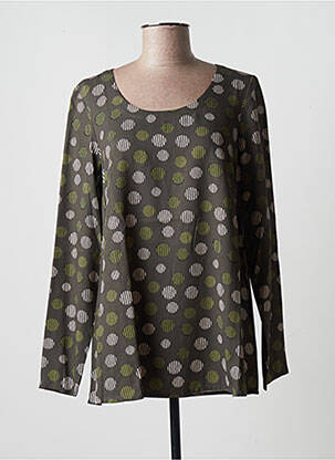 Blouse col rond manches longues vert MES SOEURS ET MOI femme