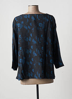 Blouse tissage popeline manches 3/4 noir MES SOEURS ET MOI femme