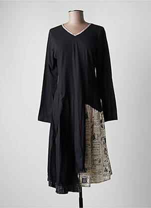 Robe mi-longue noir RHUM RAISIN pour femme