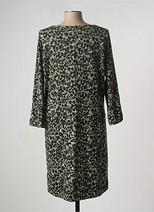 Robe mi-longue manches longues manches longues vert MASAI femme