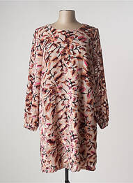 Robe courte manches longues manches longues marron MASAI femme