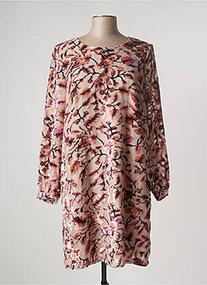 Robe courte manches longues manches longues marron MASAI femme
