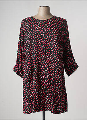 Robe mi-longue manches 3/4 manches 3/4 noir MASAI femme