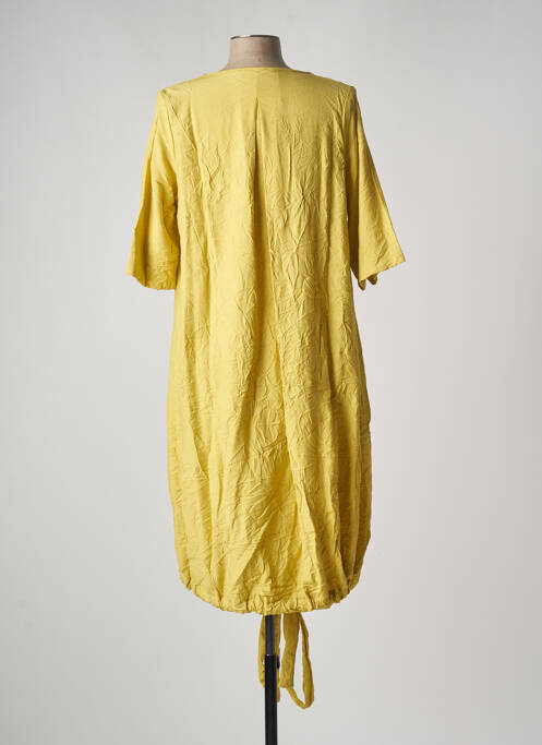 Robe mi-longue manches courtes manches courtes jaune GERSHON BRAM femme