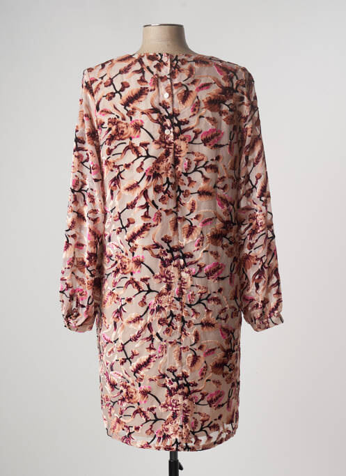 Robe courte manches longues manches longues marron MASAI femme