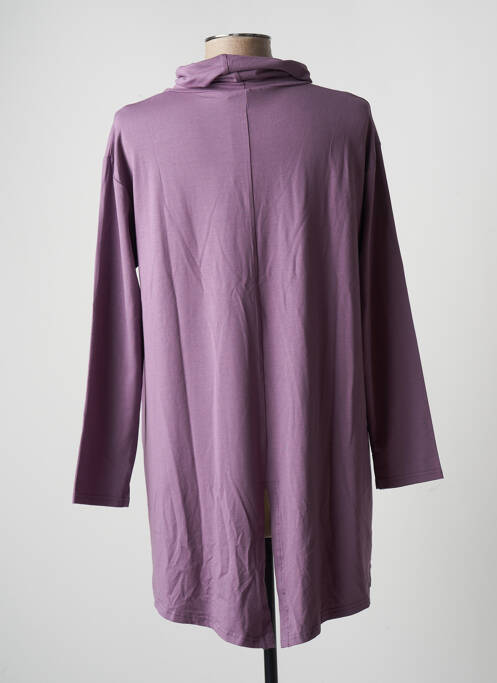 Pull col roulé violet MASAI femme