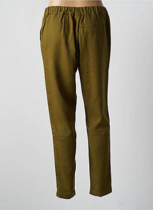 Pantalon chino fermeture zippée sous rabat boutonné taille normale vert MASAI femme