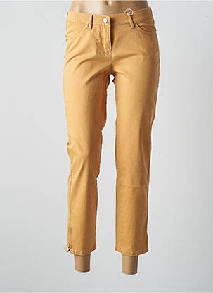 Pantalon 7/8 stretch taille normale jaune TONI femme