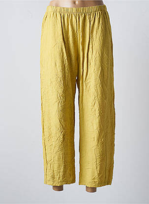 Pantalon 7/8 taille élastique taille normale jaune GERSHON BRAM femme