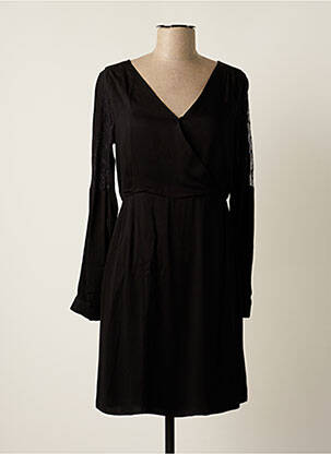 Robe mi-longue manches longues manches longues noir LOLA ESPELETA femme
