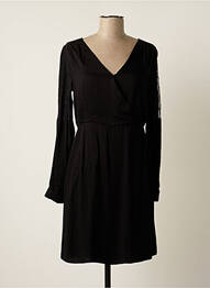 Robe mi-longue manches longues manches longues noir LOLA ESPELETA femme