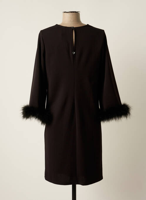 Robe mi-longue manches longues manches longues noir AMELIE & AMELIE femme