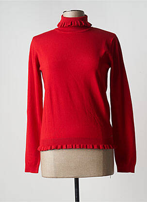 Pull col roulé rouge FRACOMINA pour femme