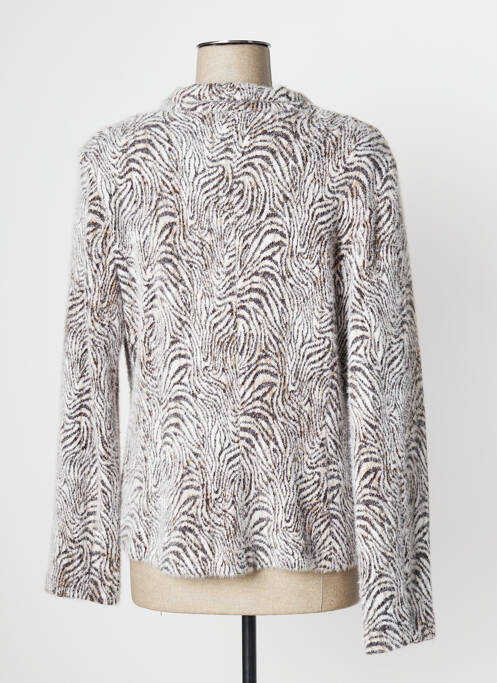 Gilet manches longues marron JUST WHITE pour femme