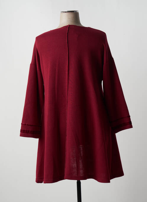 Gilet manches longues rouge FRANCK ANNA pour femme