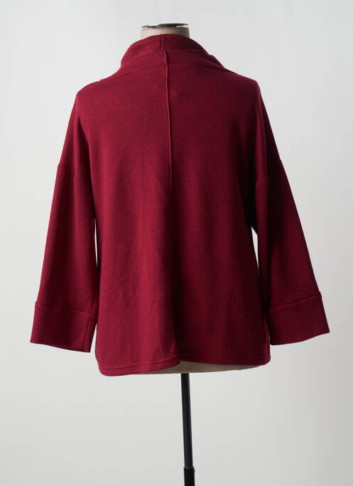 Pull col roulé rouge FRANCK ANNA pour femme