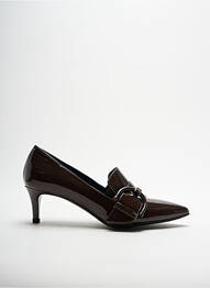 Mocassins matière lisse talon de 4 à 6cm marron BRUGLIA femme