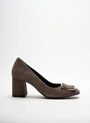 Escarpins nubuck talon de 4 à 6cm marron MARIAN femme