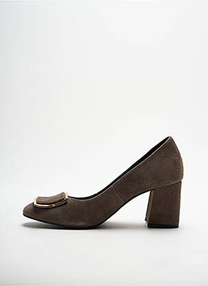 Escarpins nubuck talon de 4 à 6cm marron MARIAN femme