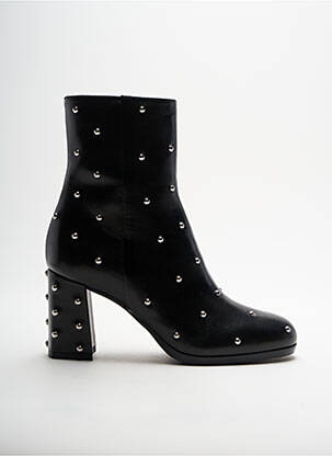 Bottines/boots matière lisse talon de 4 à 6cm noir ELIZA DI VENEZIA femme