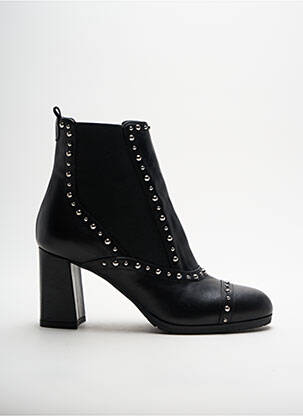 Bottines/boots matière lisse talon de 4 à 6cm noir ELIZA DI VENEZIA femme