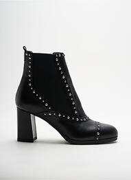 Bottines/boots matière lisse talon de 4 à 6cm noir ELIZA DI VENEZIA femme
