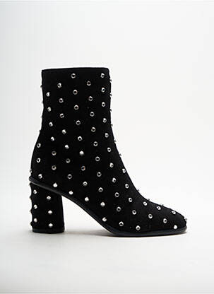Bottines/boots nubuck talon de 4 à 6cm noir ELIZA DI VENEZIA femme