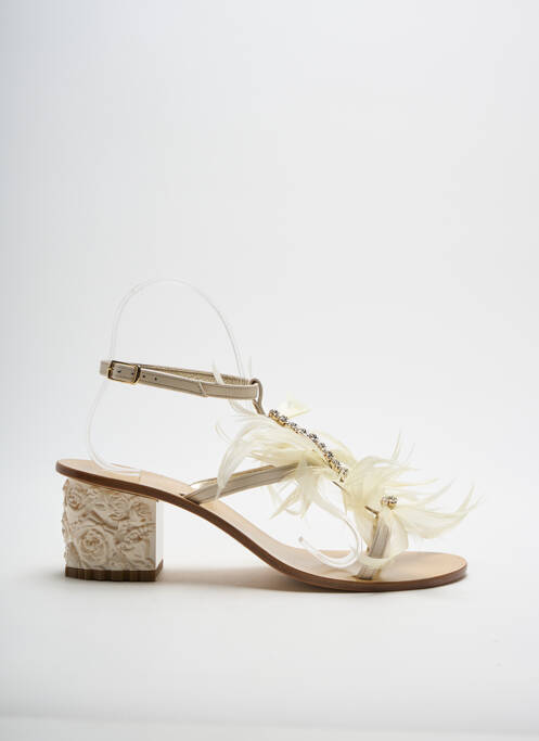 Sandales/Nu pieds beige FLORENTINO pour femme