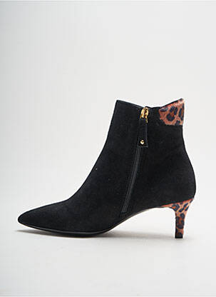 Bottines/boots tissage satiné talon de 4 à 6cm noir BRUGLIA femme