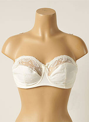 Soutien-gorge effet matière satinée haut bandeau beige FANTASIE femme
