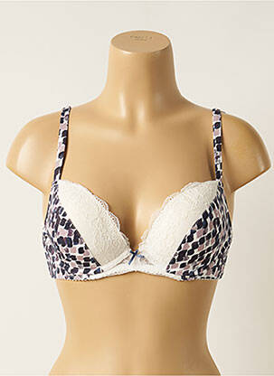 Soutien-gorge effet matière satinée haut soutien-gorge moulé beige PIEGE femme