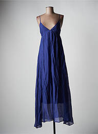Robe longue coupe évasée fines bretelles bleu ONLY femme