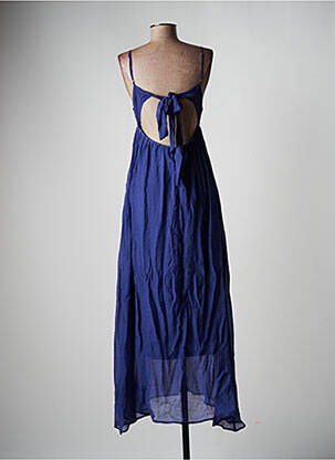 Robe longue coupe évasée fines bretelles bleu ONLY femme