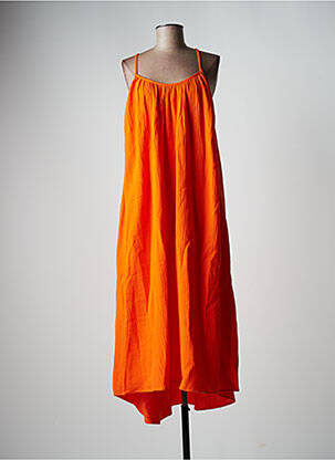 Robe longue orange VERO MODA pour femme