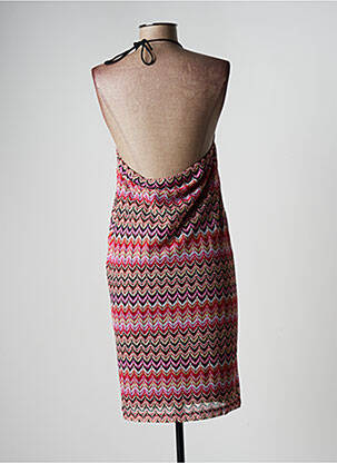 Robe mi-longue imprimé fantaisie fines bretelles rouge VERO MODA femme