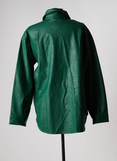 Veste simili cuir vert ONLY pour femme