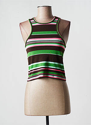 Top stretch sans manche marron BSB femme