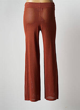 Pantalon large taille haute taille haute marron PIECES femme