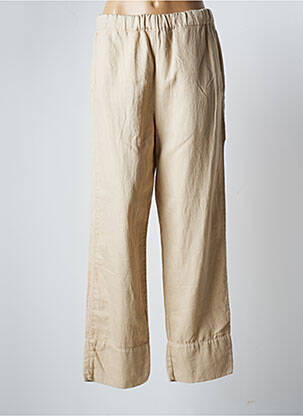 Pantalon large coupe fluide taille haute beige RED LEGEND femme