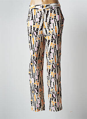 Pantalon droit taille haute taille haute beige VERO MODA femme