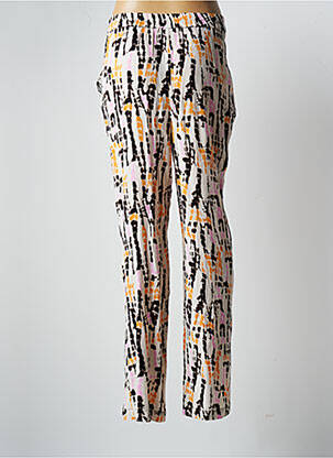 Pantalon droit tissage crêpe taille haute beige VERO MODA femme
